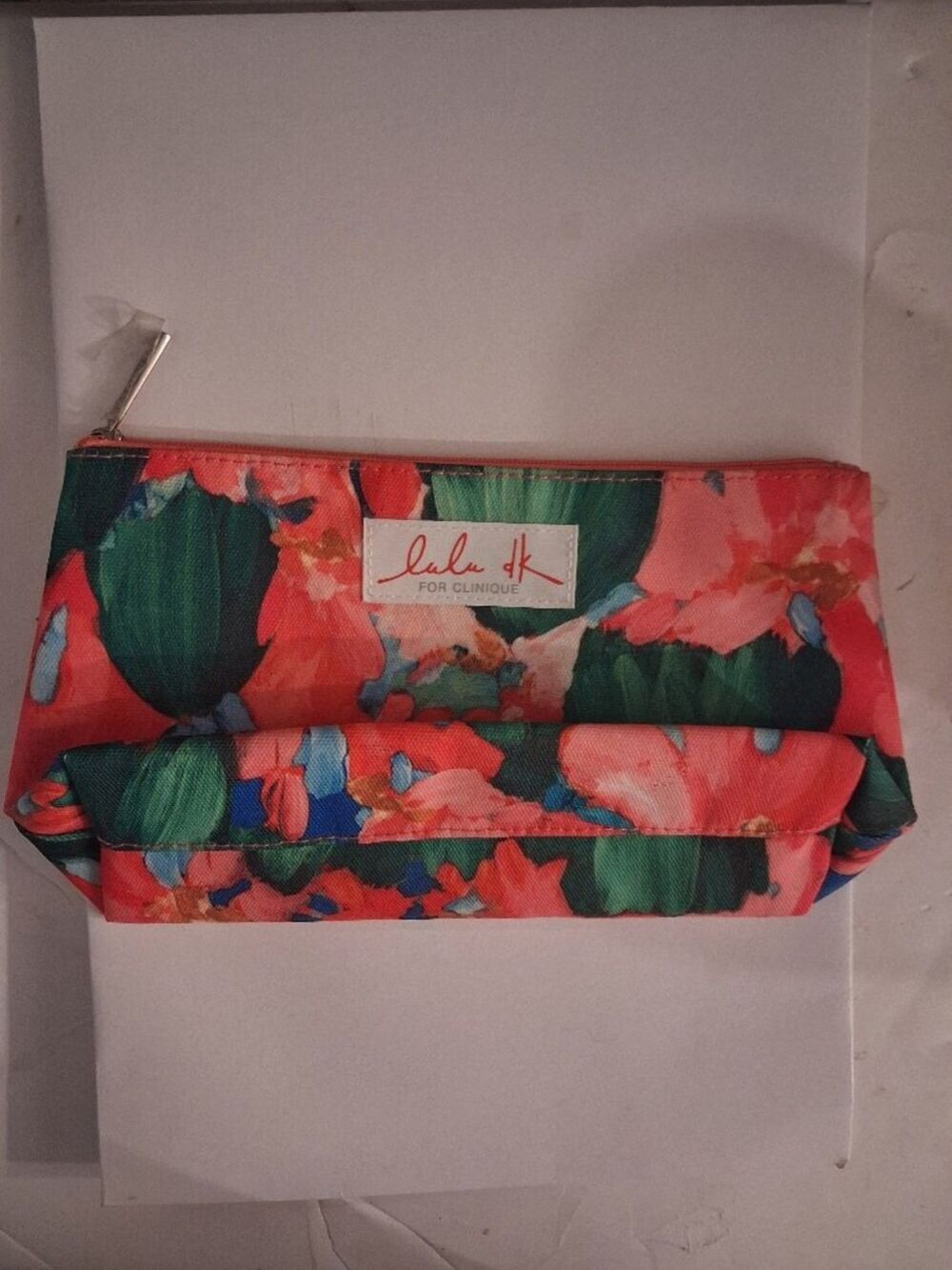 Clinique LuLu dk Floral Cosmetic Bag Makeup Clutch